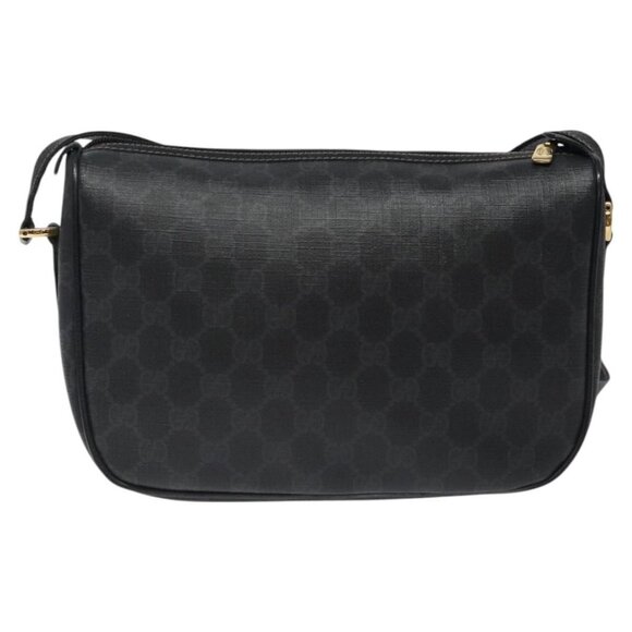 GUCCI GG Supreme Web Sherry Line Shoulder Bag PVC Black 89 02 077 Auth 117764 - Picture 3 of 16